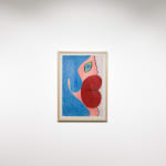 Ed Boner, Antoine Griezmann, 2024, oil sticks on paper, Installation view at PULPO GALLERY
