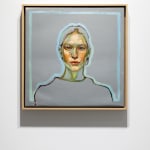 Agnes Grochulska, Portrait with Silver Outline, 2020