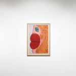 Ed Boner, Harry Kane, 2024, oil sticks on paper, Installation view at PULPO GALLERY