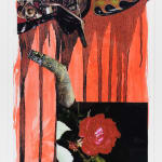 Julien Jaca, Poem 8, 2024, acrylic and collage on paper