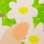 Gabrielle Graessle, daisy days, 2025 acrylic and glitter on canvas
