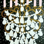 Gabrielle Graessle, lustre, 2024, acrylic and glitter on canvas