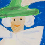 Gabrielle Graessle, marie-antoinette hunting, 2025, acrylic and spray on canvas