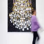 Gabrielle Graessle, lustre de versaille, 2024, acrylic and glitter on canvas