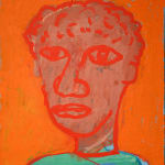 Enrico Riley, Portrait Head: Orange Man, 2013