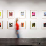 Julien Jaca, POEMS, 2025, acrylic and collage on paper, Installation view at PULPO GALLERY