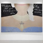 Gabrielle Graessle, natural pearl, 2025, acrylic and glitter on canvas (diptych)