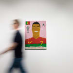 Gabrielle Graessle, cristiano 2024 80 x 60 cm Acrylic and glitter, Installation view at PULPO GALLERY