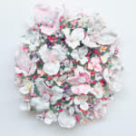 Stefan Gross, T - 'Flower Bonanza' red, lilac on mint
