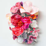Stefan Gross, T - 'Flower Bonanza' red, lilac on mint