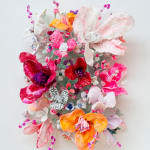 Stefan Gross, T - 'Flower Bonanza' red, lilac on mint