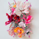 Stefan Gross, T - 'Flower Bonanza' red, lilac on mint