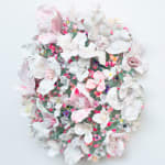 Stefan Gross, T - 'Flower Bonanza' red, lilac on mint