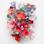 Stefan Gross, T - 'Flower Bonanza' red, lilac on mint