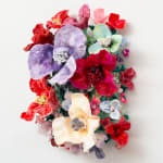 Stefan Gross, T - 'Flower Bonanza' red, lilac on mint