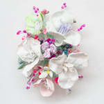 Stefan Gross, T - 'Flower Bonanza' red, lilac on mint