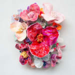 Stefan Gross, T - 'Flower Bonanza' red, lilac on mint