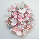 Stefan Gross, T - 'Flower Bonanza' red, lilac on mint