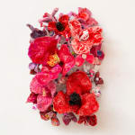 Stefan Gross, T - 'Flower Bonanza' red, lilac on mint
