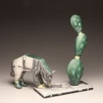 Jason Walker Ceramic Sculpture art titled Precipice made with porcelain, underglaze available for sale at Radius Gallery