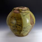 Josh DeWeese Functional Ceramic pottery pottery art titled Large Jar made with wood-fired, salt/soda stoneware available for sale at Radius Gallery