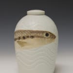 Julia Galloway Endangered Species Urn: art titled Streamline Chub (Fish) made with ceramic available for sale at Radius Gallery