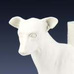 Adrian Arleo Functional Ceramic pottery art titled Dog Vase made with porcelain available for sale at Radius Gallery