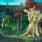 Sylvain Lefebvre, 2025, Rebecca Hossack Art Gallery London, Seattle Art Fair, oil and acrylic on canvas, fantastical art,