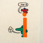 Orange I Cartoon print by artist Andrew Mockett represented by Rebecca Hossack Gallery
