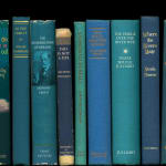 Bookshelf print by artist Phil Shaw represented by Rebecca Hossack Gallery