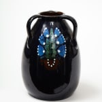 Max Laeuger, Dark Blue Ceramic Vase, Laeuger