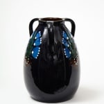 Max Laeuger, Dark Blue Ceramic Vase, Laeuger