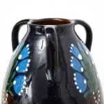 Max Laeuger, Dark Blue Ceramic Vase, Laeuger
