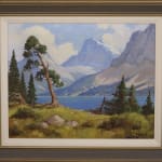 River and Rockies painting by Roland Gissing