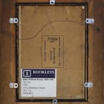 Back of framed John William Beatty Tall Tree painting