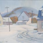 Soft Painting of a town in winter