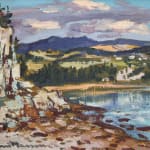 "Murray Bay" by Henri Masson, painted in 1973, captures the picturesque landscape of the Charlevoix region in Quebec, known as La Malbaie or Murray Bay.