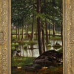A framed photo of "Solitude" by William Raphael