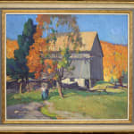 Framed John William Beatty Three Mile Lake near Burk's Falls painting