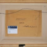 Back of framed Lorne Bouchard Moulin de la remi Baie St. Paul