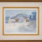 Framed Denis Bourgeois Deep in Winter Painting