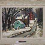 A photo of "Winter Fun" by Tom Roberts is a vivid representation of a winter scene, capturing the essence of a chilly day filled with excitement and playfulness framed