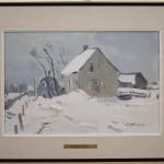 Framed Lorne Bouchard Houses Near the Village St. Cyrre De Wendover painting