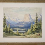 A photo of "Mount Assiniboine, BC" by Frederick Henry Brigden is a watercolor painting that showcases the majestic Mount Assiniboine in British Columbia, Canada. This piece captures the grandeur of one of Canada's most famous mountains, often referred to as the "Matterhorn of the Rockies" for its pyramid-like shape. Framed
