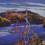 "Autumn, McGregor Lake" by Ralph Burton, painted in 1948, is a vibrant pastel depiction of the season's transformation at McGregor Lake.