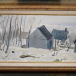 Framed Lorne Bouchard Rainy Day Mont St. Hilaire QC painting