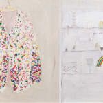 Elizabeth Blackadder RSA, Untitled (White Still Life with Rainbow and Embroidered Jacket), 1974