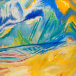 John Houston RSA, Cliffs at Étretat, 1986