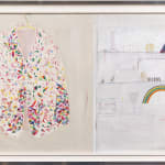 Elizabeth Blackadder RSA, Untitled (White Still Life with Rainbow and Embroidered Jacket), 1974