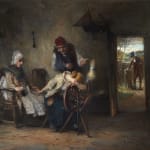 Otto Theodor Leyde RSA, 'My father urged me sair; my mither didna speak, But she lookit in my face till...